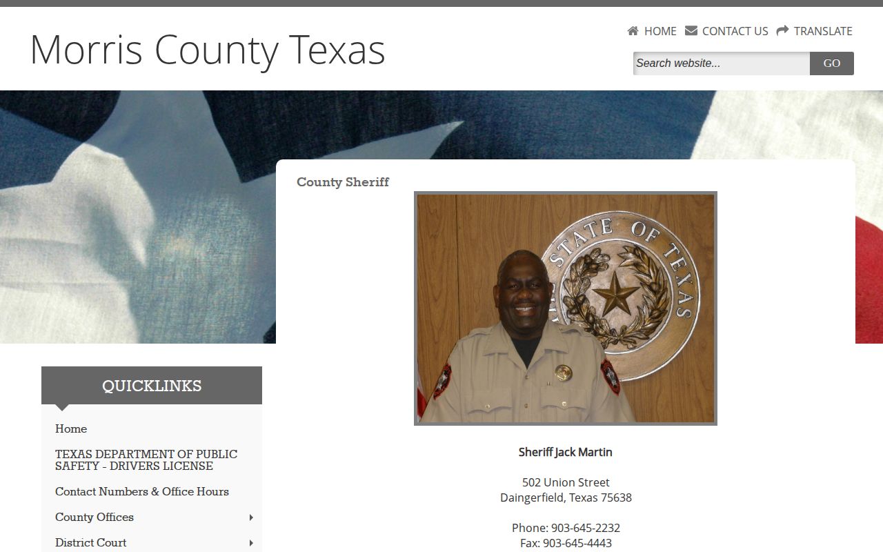 Morris County Sheriff's Office source for booking record requests